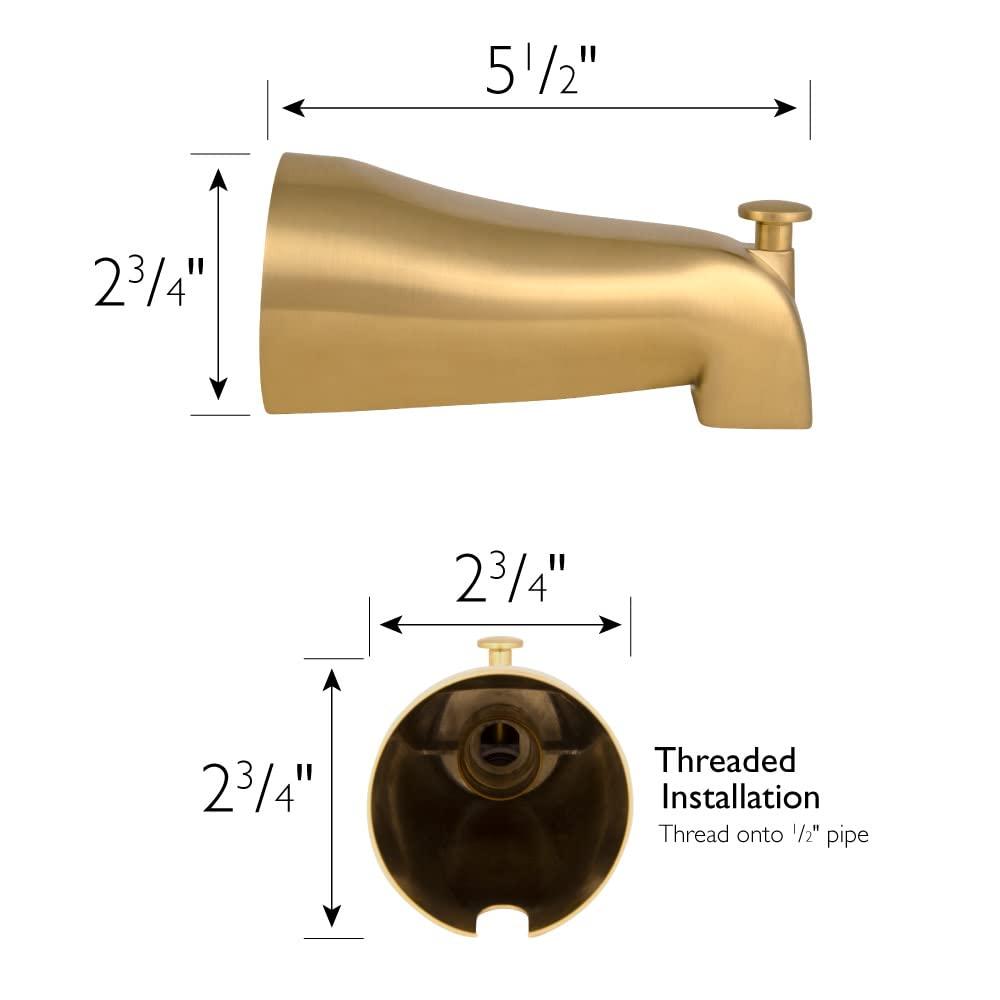 Wall Mounted Tub Spout with Diverter