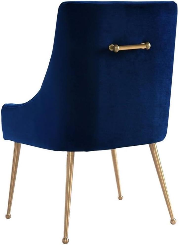 Beatrix 19'' H Velvet Upholstered Metal Parsons Chair