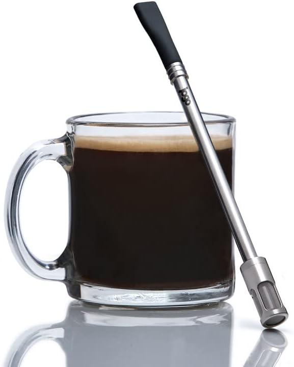 JoGo Stainless Steel Brewing Straw for Coffee, Tea, and More | Ultra-Portable and Reuseable | Great for Camping and Traveling