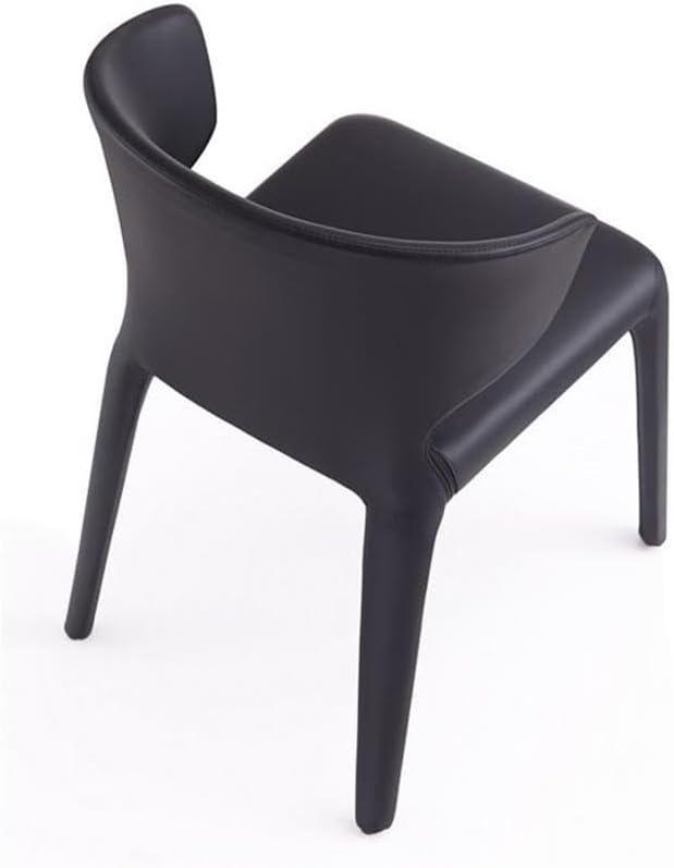 Set of 2 Conrad Faux Leather Dining Chairs Saddle - Manhattan Comfort: Mid-Century Modern, Metal Frame, Cushioned