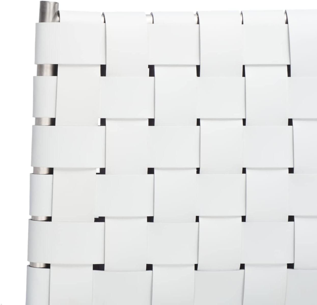 Olenna Woven Counter Stool - BST3011 - White/Silver - Safavieh