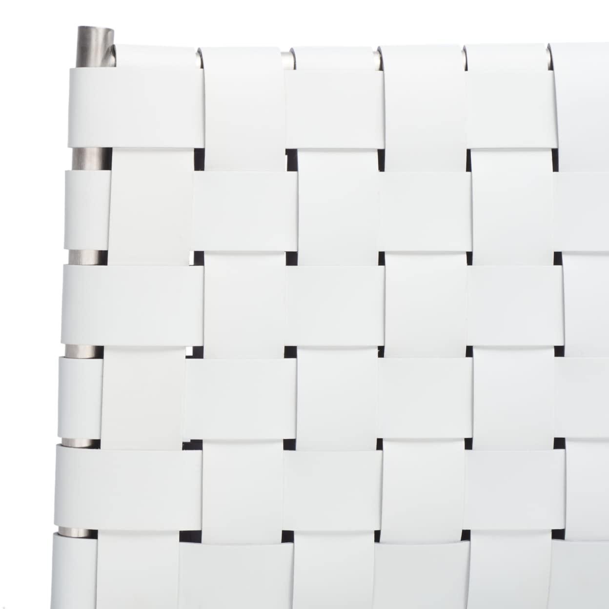 Olenna Woven Counter Stool - BST3011 - White/Silver - Safavieh