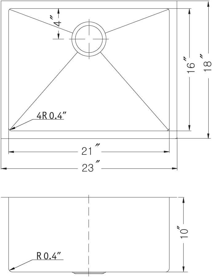 Savoir 23'' L Undermount Single Bowl Stainless Steel Kitchen Sink