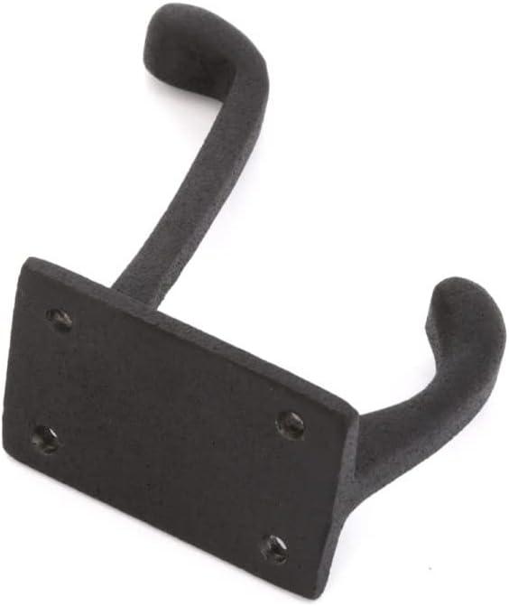 The Renovators Supply Inc. 25845 Wrought Iron Double Wall Mounted Robe Hook (Set of 3)