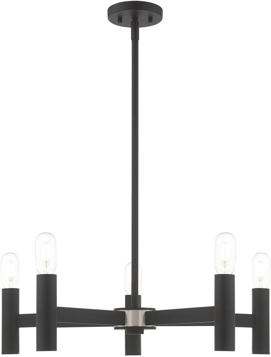 Livex Lighting Copenhagen 5 - Light Chandelier in  Black