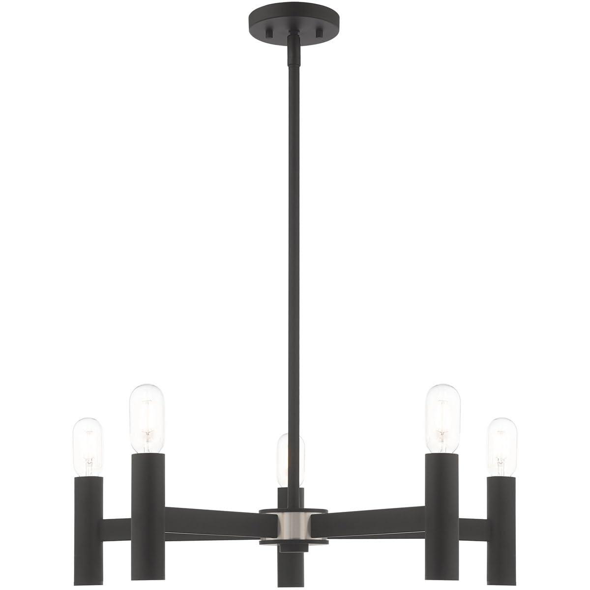 Livex Lighting Copenhagen 5 - Light Chandelier in  Black