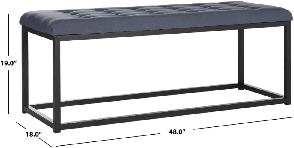 Reynolds Bench - Navy/Black - Safavieh