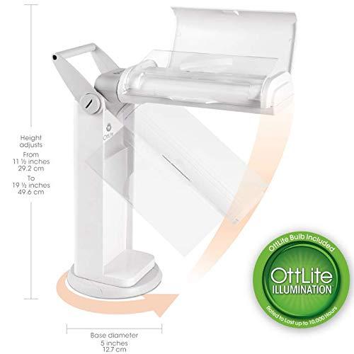 OttLite OttLite 13 Watt Magnifier Task Lamp with 2X Magnification and Swivel Base