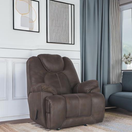 Signature Design by Ashley Warrior Fortress Rocker Recliner in Coffee