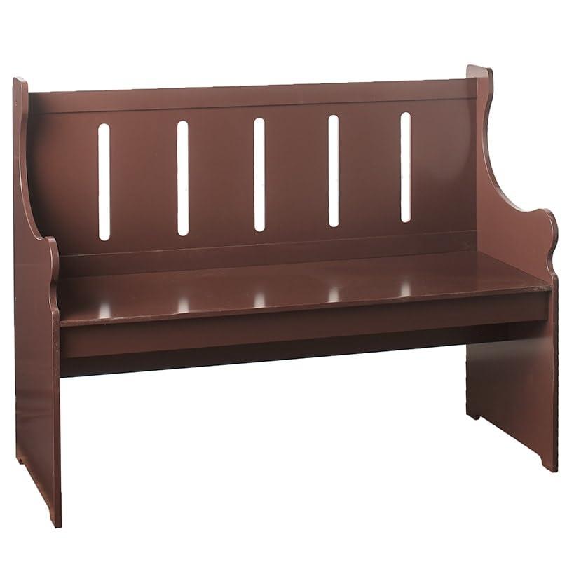 The Lakeside Collection Pew Style Benches - Weathered Wood