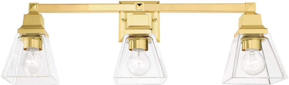 Livex Lighting Mission 3 - Light Vanity in  Polished Brass