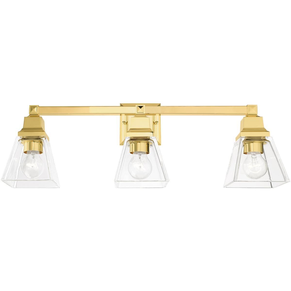 Livex Lighting Mission 3 - Light Vanity in  Polished Brass