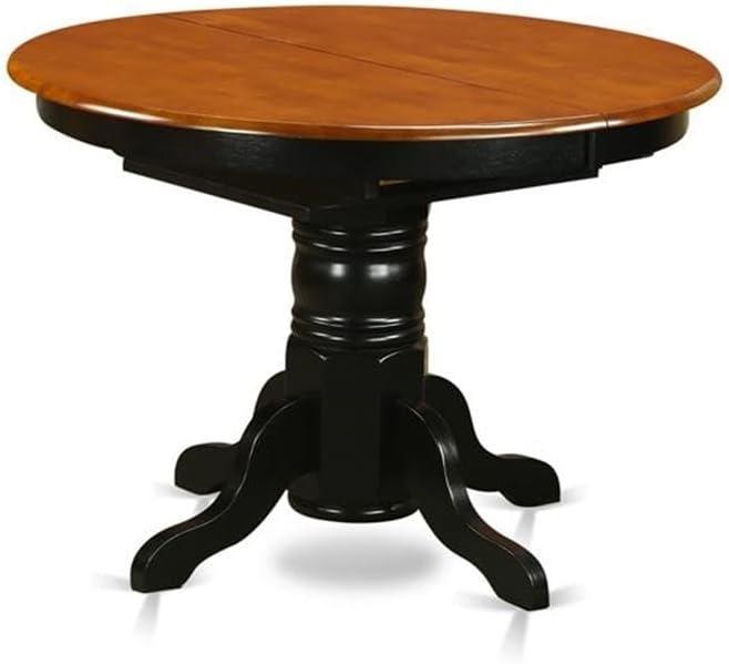 East West Furniture Kenley Traditional Wood Dining Table in Black/Cherry