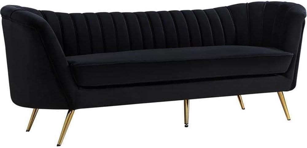 Meridian Furniture Margo Black Velvet Sofa