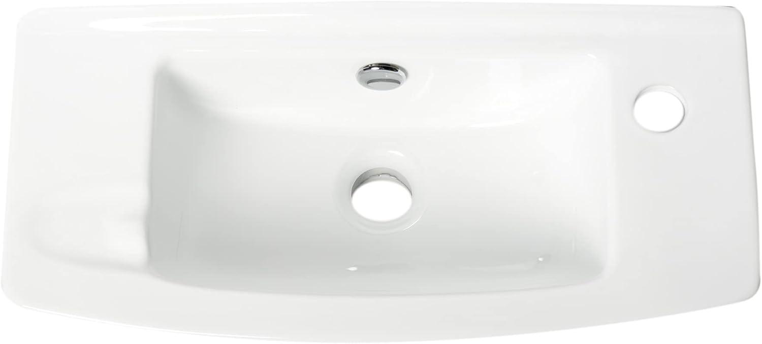 Alfi Brand 9.88'' White No Rectangular Bathroom Sink with Overflow