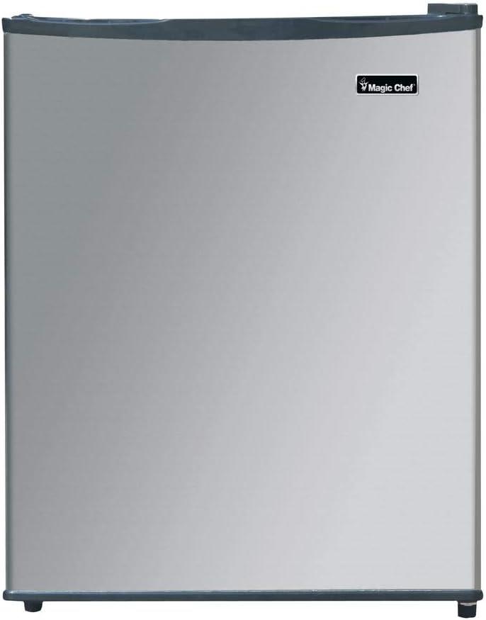 Magic Chef Energy Star 2.4 Cu. ft. 18.5" W Mini Fridge, Stainless Steel Door