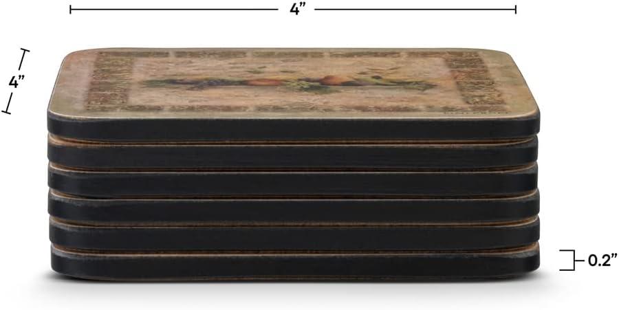 Pimpernel Pimpernel Tuscan Palette Coasters 4"X 4" (Set of 6)