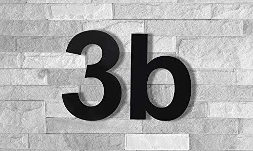 Large Black Floating Metal House Number 4