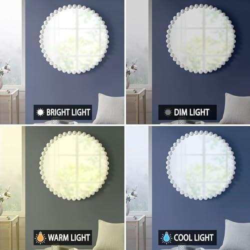 Marlowe Beaded Round Metal Wall Mirror