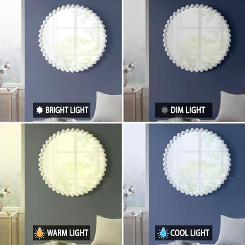 Marlowe Beaded Round Metal Wall Mirror