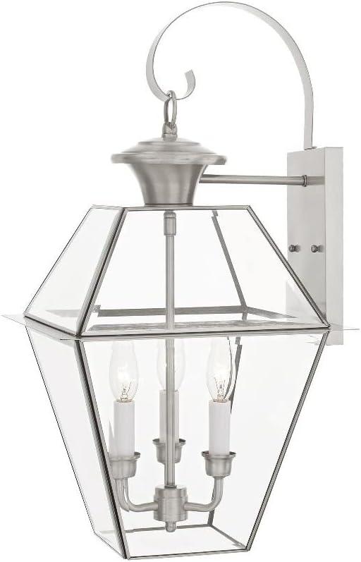 Charleston Charm Charcoal Brass 3-Light Outdoor Lantern