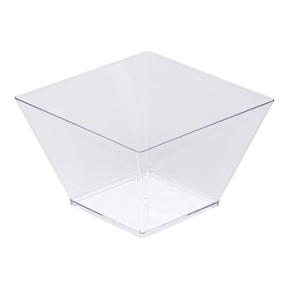 Restaurantware-16 Ounce Large Kova Bowls, 100 Disposable Salad Bowls - Lids Sold Separately, Sturdy, Clear Plastic Appetizer Bowl, For Salads, Layered Cakes At Catered Events