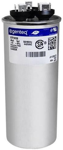 Genteq 97F9838/C4405R Round Capacitor 40 5 UF MFD, 440V