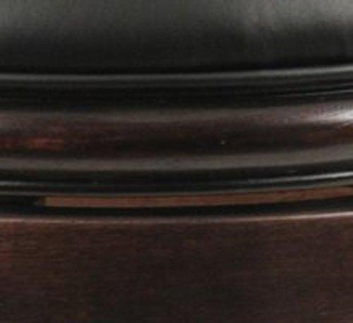 24" Augusta Swivel Counter Height Barstool Hardwood Cappuccino - Boraam: Round Seat, Footrest