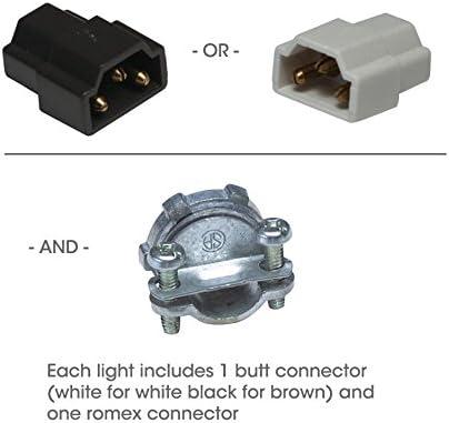 9" White 120v Under Cabinet LED 220 Lumen Light Hard Wire Linkable with Knock Outs Contractor Electrician Grade ETL -- L-6 Series