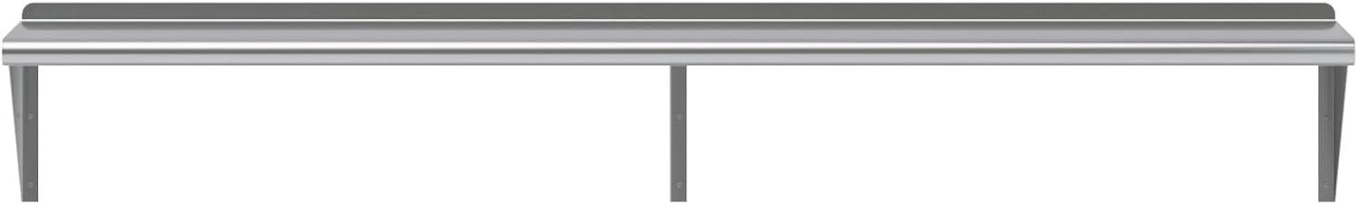 AmGood 12 in. x 72 in. Stainless Steel Wall Shelf | NSF Certified | Appliance & Equipment Metal Shelving | Kitchen, Restaurant, Garage, Laundry, Utility Room