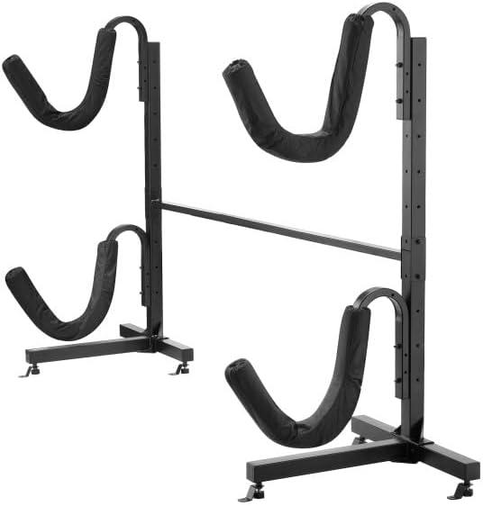 Pentagon Tool Rad Sportz 2-Kayak Storage Rack - Freestanding Vertical Stand for Paddleboards or Kayaks with 175lbs Capacity - For Indoor or Outdoor, Black 83-DT5005