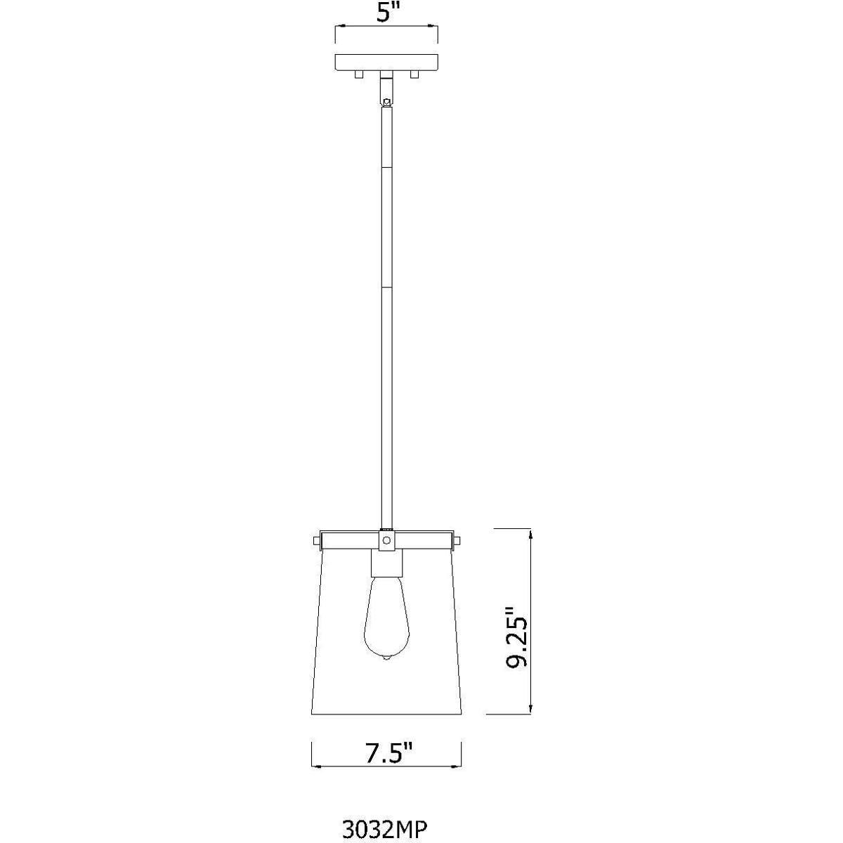 Z-Lite Callista 1 - Light Pendant in  Rubbed Brass