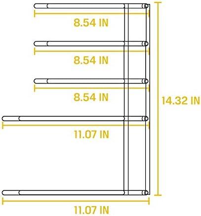 Matte Black 5-Tier Steel Cookware Organizer