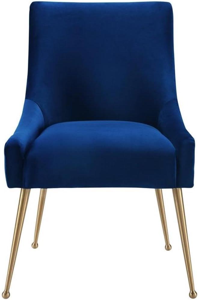 Beatrix 19'' H Velvet Upholstered Metal Parsons Chair