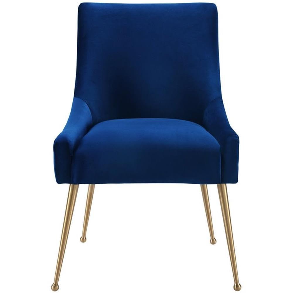 Beatrix 19'' H Velvet Upholstered Metal Parsons Chair