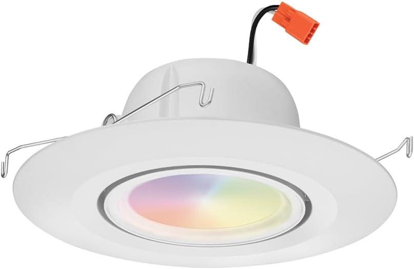 6'' Selectable Color Temperature Dimmable IC Rated Standard Recessed Lighting Kit