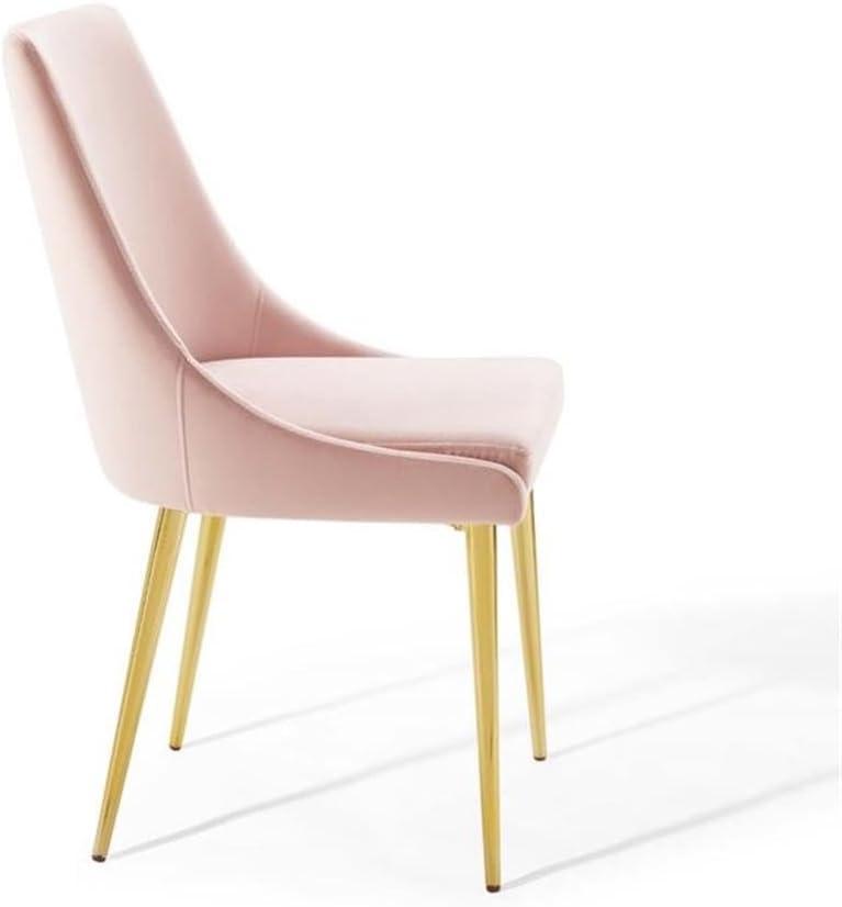 Ergode Viscount Modern Accent Performance Velvet Dining Chair - Pink