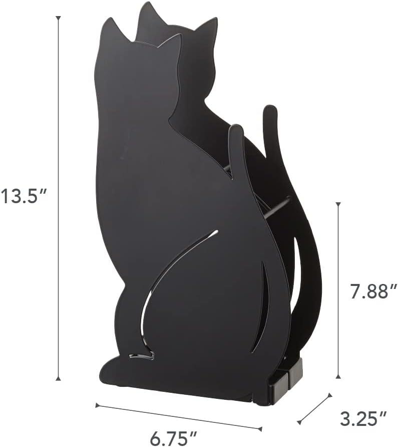 Black Cat Silhouette Metal Umbrella Stand