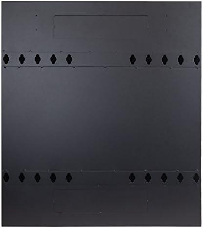 NavePoint 5U Vertical Server Rack Enclosure, Low Profile, 20" Deep, Max Weight Capacity 150lbs - 5U Network Cabinet Vertical Wall Mount, Perforated, Black