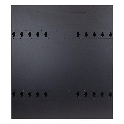 NavePoint 5U Vertical Server Rack Enclosure, Low Profile, 20" Deep, Max Weight Capacity 150lbs - 5U Network Cabinet Vertical Wall Mount, Perforated, Black