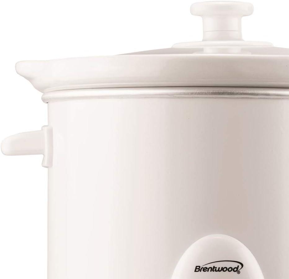 Brentwood SC-135W Kitchen 3 Quart Slow Cooker with Multiple Heat Settings, White