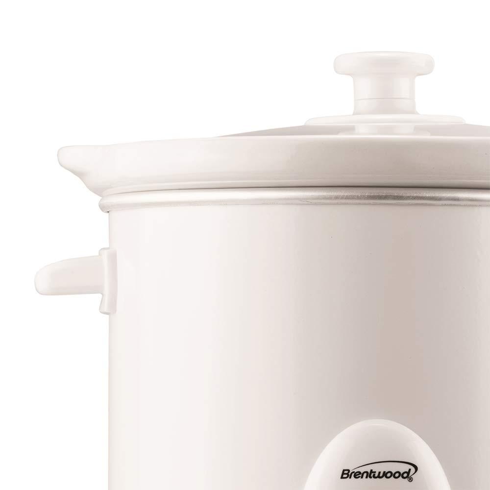 Brentwood SC-135W Kitchen 3 Quart Slow Cooker with Multiple Heat Settings, White