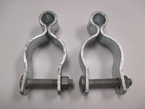 Pressed Steel Chain Link Fence Frame Hinge w/Bolt - (2 Sets Pack) (1-5/8")
