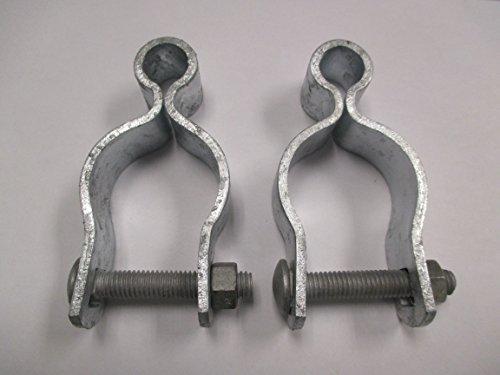 Pressed Steel Chain Link Fence Frame Hinge w/Bolt - (2 Sets Pack) (1-5/8")