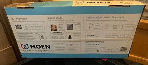 MOEN Renzo Spot Resist Stainless 9 in. H Pull Out Sprayer Kitchen Faucet with 360° Spout Swivel and PowerClean