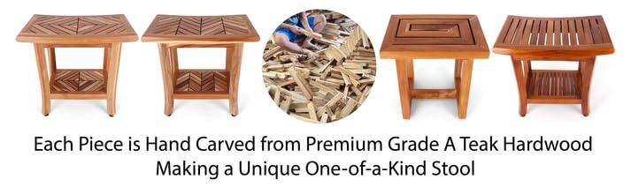 Rutledge & King Harmony Teak Shower Stool