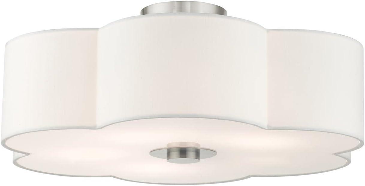 Livex Lighting Chelsea 5 - Light Semi-Flush Mount in  Brushed Nickel