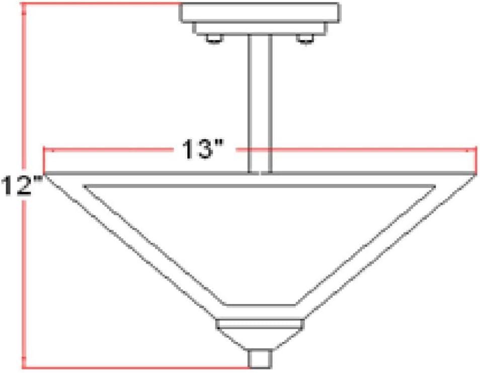 Design House 587824 Torino Traditional 2-Light Indoor Dimmable Ceiling Light with Snow Glass for Bedroom Hallway Kitchen Dining Room Satin Nickel