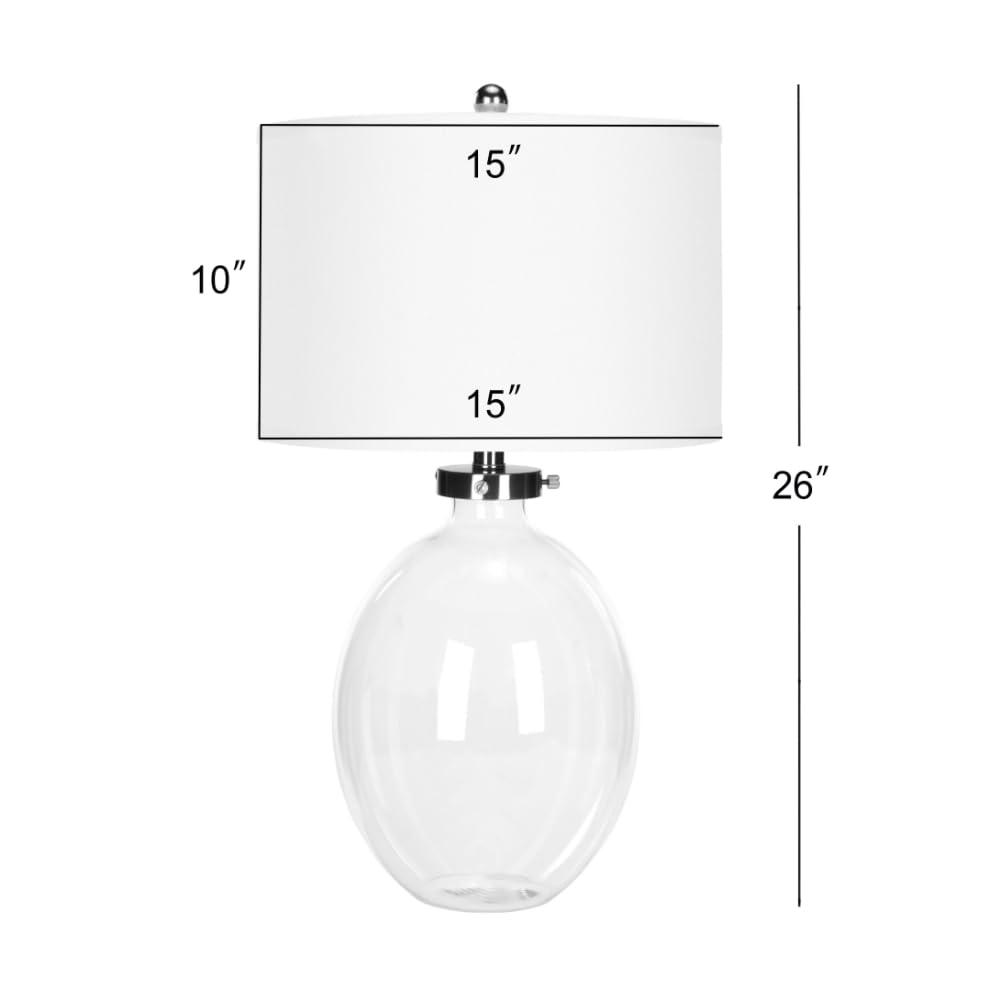 Neville Clear Glass Table Lamp (Set of 2) - LIT4067 - Glass - Safavieh