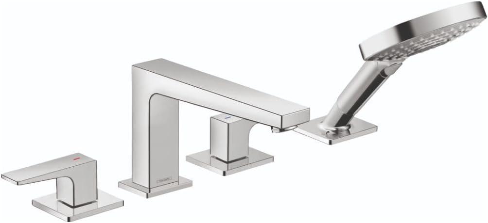 Metropol 4-Hole Roman Tub Set Trim With Lever Handles and 1.75 GPM Handshower Trim Set Only